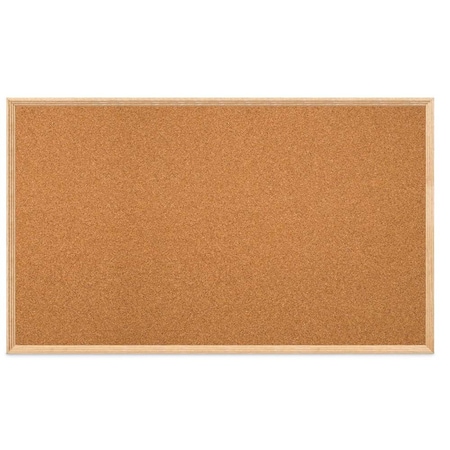 United Visual Products Decor Wood Combo Board, 72"x48", Cherry/Black Porcelain & Cobalt UV705DEFAB-CHERRY-BLKPORC-COBACC
